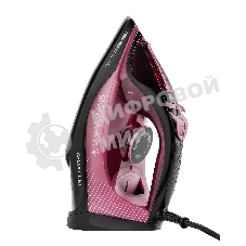Утюг Galaxy Line GL 6132, розовый с черным, паровой, 2800 Вт, керамическое покрытие EasyGlide, функции: самоочистка, антикапля, антинакипь, указатель максимального уровня воды, индикатор нагрева, вертикальное отпаривание, паровой удар, регулировка подачи 