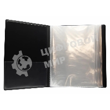 Папка с 60 прозрачными вкладками Silwerhof Perlen 292961-75 A4 1мм, карман зеленый металлик