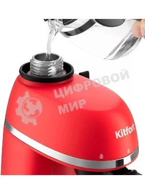 Кофеварка капельная Kitfort КТ-760-1 красный/черный, молотый кофе, 240мл, 800Вт, 3,5 бар