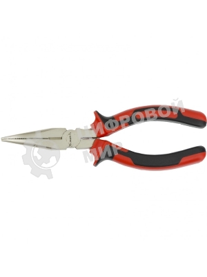 Длинногубцы Matrix 17420 NICKEL 160 мм, изогнутые никелированные, двухкомпонентные рукоятки