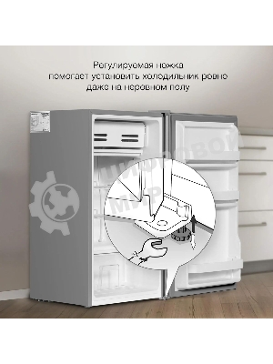 Холодильник Hyundai CO1003 серебристый однокамерный 93л