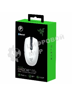 Мышь беспроводная Razer Orochi V2 белый, 18000 dpi, радиоканал, Bluetooth, USB, кнопки - 6