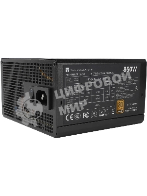 Блок питания Thermalright TR-TB850S 850W 80 PLUS Bronze, (ATX, 3, PCIe 5.0, Non-modular, 1x24(20+4)pin 550мм, 1xCPU*2 8(4+4)pin 600+150мм, 1xPCIe*2 8(6+2)pin 500+150мм, 1x12VHPWR PCIe 5.0 12+4pin 600мм, 1xSATA*3+MOLEX4pin*1 400+150+150+150мм, 1xSATA*2+MOLEX4pin*2 400+150+150+150мм, Active, 120x120мм, 150x140x86mm, APFC,)
