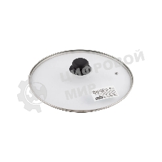 Крышка с ручкой стеклянная MALLONY 28 см., с метал/обод, паровыпуск, низ. (987019)