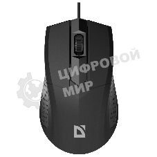 Мышь проводная Defender Optimum MB-270 черный, 1200 dpi, USB, кнопки - 3