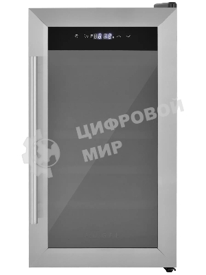 Винный шкаф ZÜGEL ZTWF182DX н/ж сталь, 46 л, 2 отсека, 18 бут.