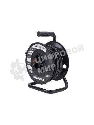 Удлинитель на катушке 4х30 м 2P+PE 10А УК30 с термозащ. 3х1.0 кв.мм GENERICA IEK WKP10-10-04-30-G