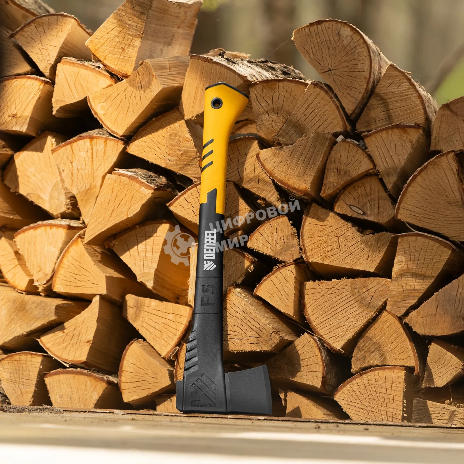 Топор-колун Denzel 21432 F5, 1100 гр, двухкомпонентная рукоятка, 500 мм