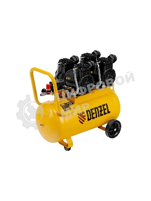 Компрессор безмасл. малошумный Denzel DLP -3000/50, 3 кВт, 2х1,5 кВт,50 л, 2850 об/мин,500 л/мин