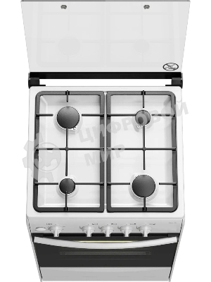 Плита газовая Darina 1B1 GM 441 008 W белый/черный, конфорок 4 шт, духовка 50 л, 50 см x 85 см x 51 см