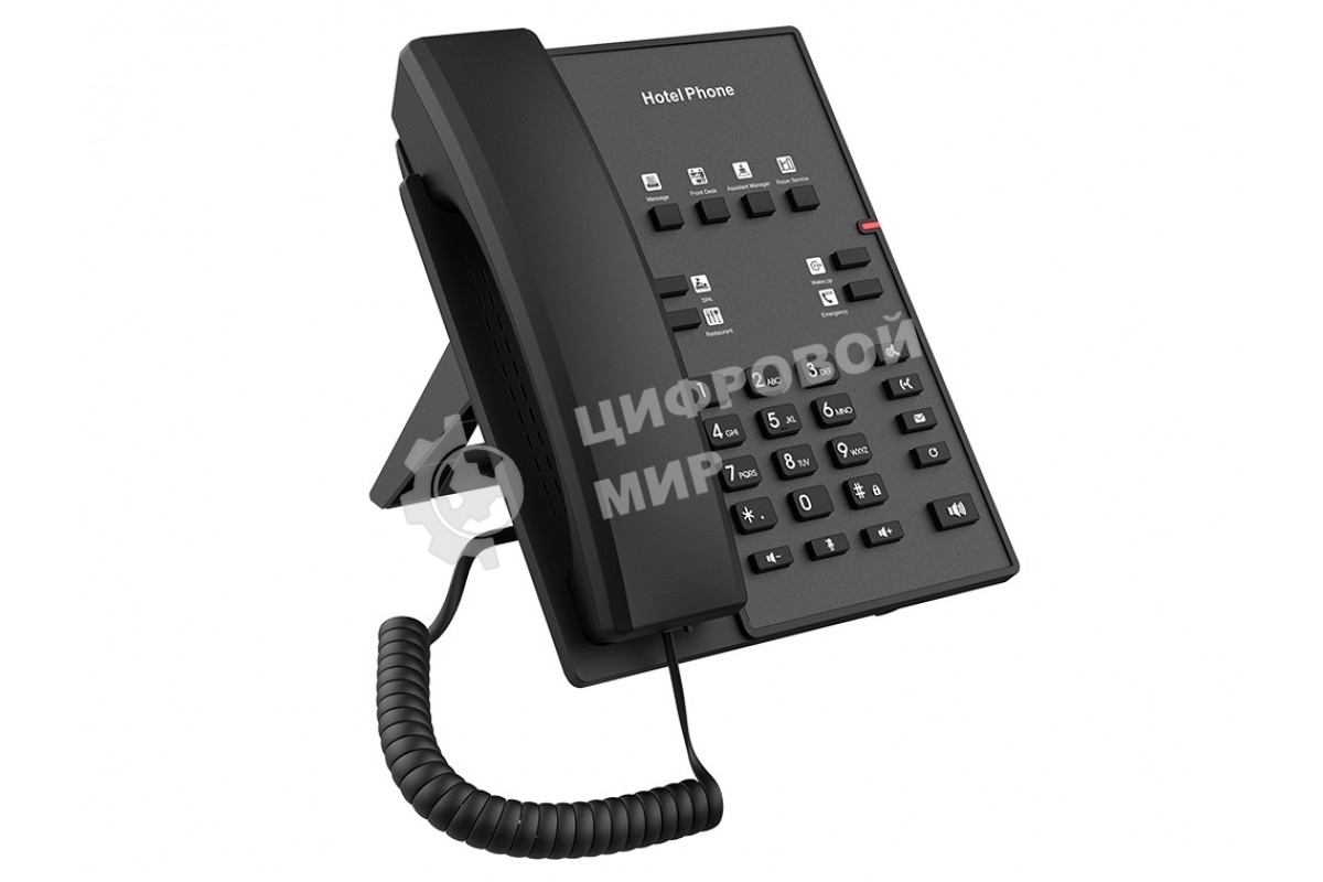 Телефон IP Fanvil H1 черный (H1 HOTEL PHONE) (упак.:1шт)