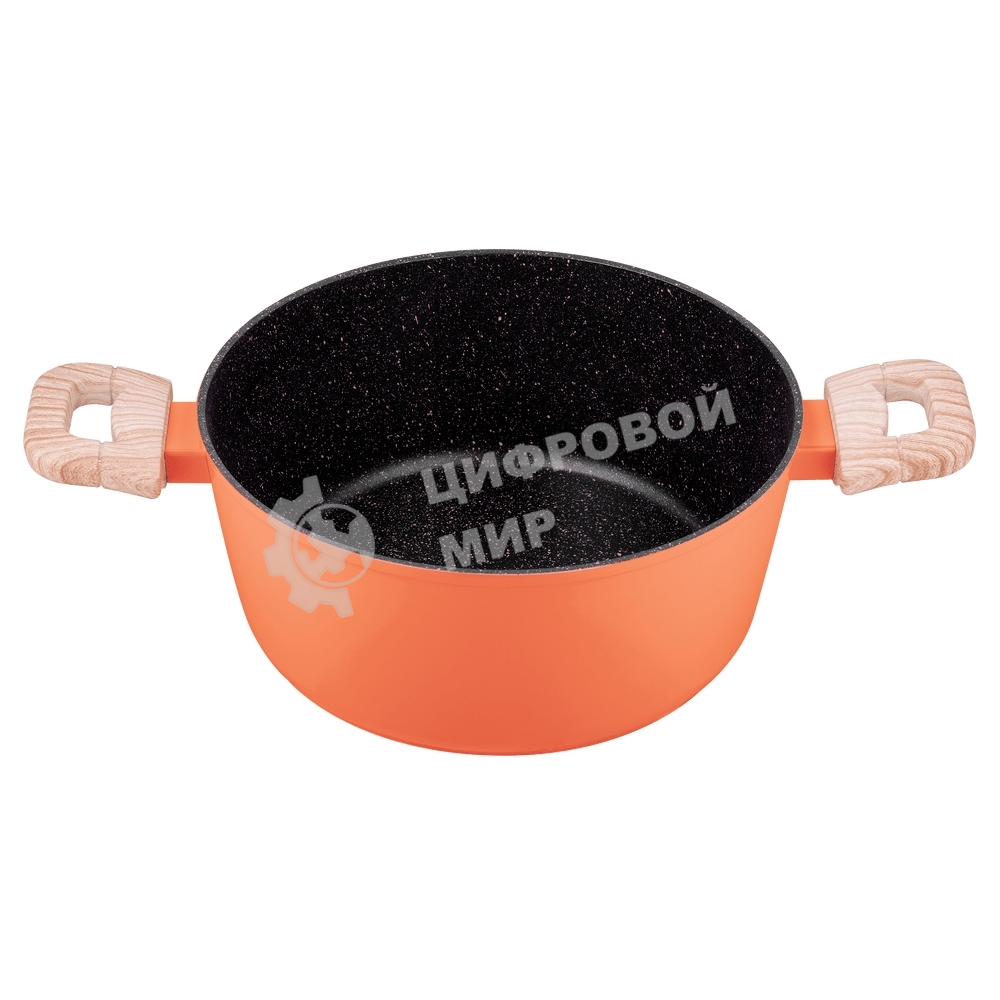 Кастрюля Maunfeld MARTA MCS41FA06CL из кованого алюминия со стеклянной крышкой, 24 см, 4,1 л.