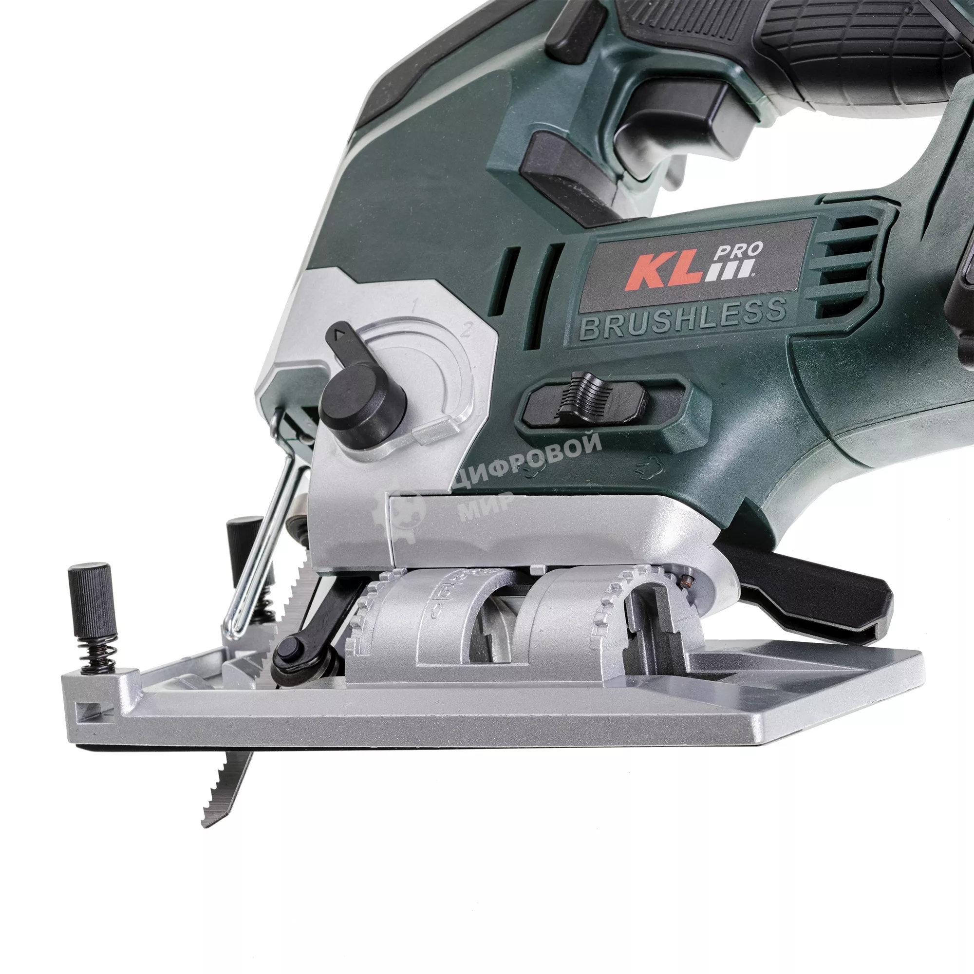 Лобзик электрический профессиональный бесщеточный KLPRO KLDT18B-20 (18В, Li-ion-2шт, 2.0А·ч, патрубок для пылесоса, полотна (дерево/металл, З/У, кейс)