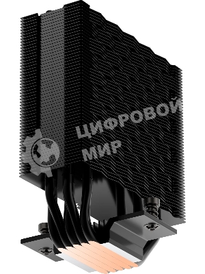 Кулер для процессора PCCooler RT500 BK (240W, 4-pin PWM, LED temp., 152мм, Al/Cu, 5x6мм, 1x120мм, 73.32CFM, 34.9dBA, 2200RPM, S: 1851/1700/1200/115X, AM5/AM4, черный)