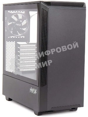 Компьютерный корпус Hiper PB81 черный без БП ATX 3x120мм 2xUSB2.0 2xUSB3.0 audio bott PSU
