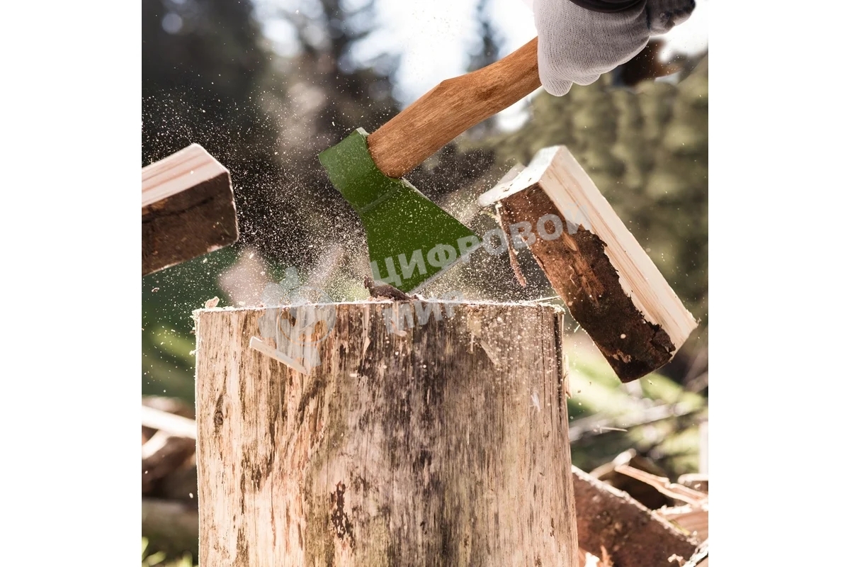 Топор кованный Сибртех, в сборе, 1400/1750 г, деревянное топорище, 500 мм, Б4