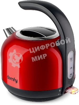 Чайник электрический Domfy DSC-EK506 1.7л. 2200Вт красный/черный (корпус: нержавеющая сталь)