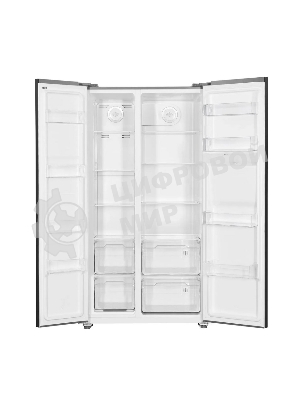 Холодильник Kraft KF-MS4801BI черный двухкамерный, 316/164 л, морозилка сбоку, No Frost, Side-by-Side