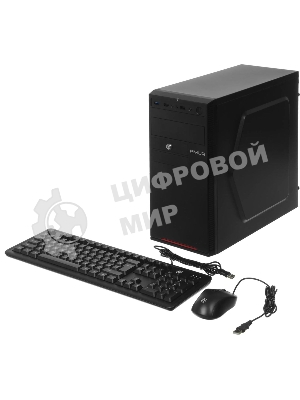 Компьютер Amur Нарвал B7I21 MT i3 12100 (3.3) 16Gb SSD 256Gb UHDG 730 FreeDOS GbitEth 400W мышь клавиатура черный (RUS) (2147002)