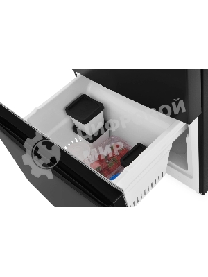 Холодильник Zugel ZRFD361B черный трехкамерный 224/113л морозилка снизу, No Frost, Side by Side