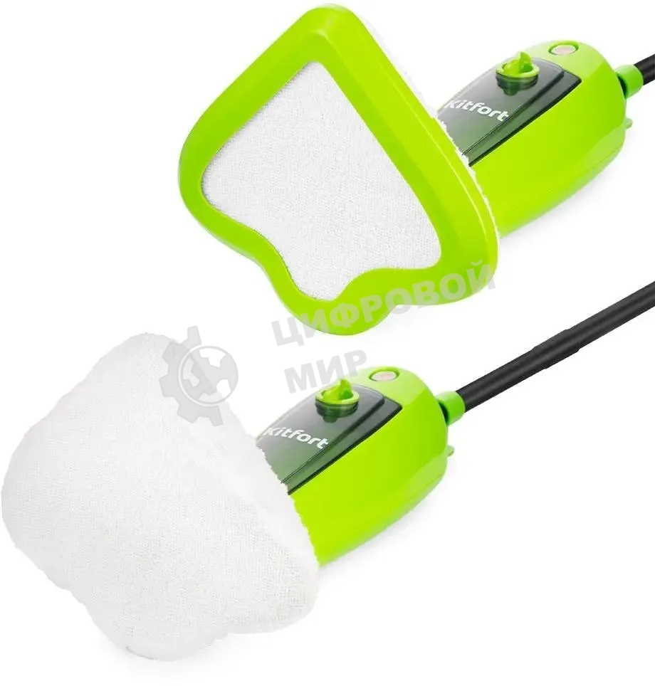 Швабра паровая Kitfort КТ-1055 1000Вт зеленый