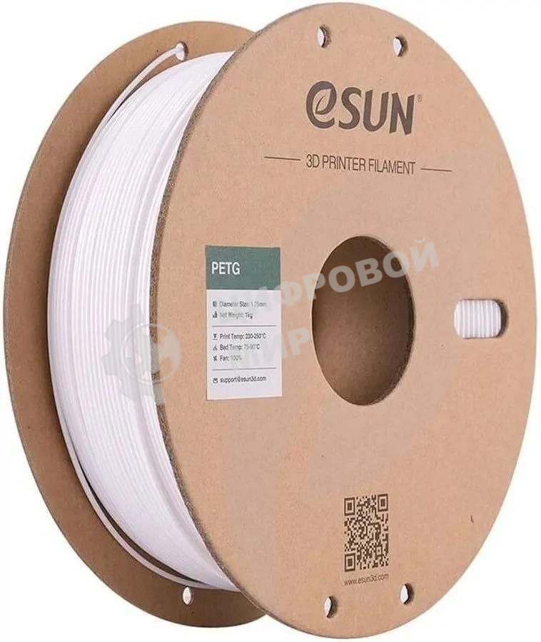 Пластик для принтера 3D Esun PETG175SW1 PETG d1.75мм 1кг 1цв. белый