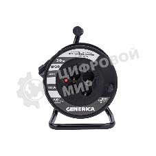 Удлинитель на катушке 4х30 м 2P+PE 10А УК30 с термозащ. 3х1.0 кв.мм GENERICA IEK WKP10-10-04-30-G