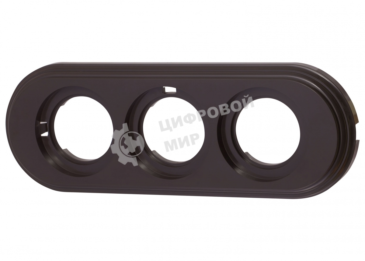 Рамка Bironi BF1-630-22 3-х постовая ретро пластик коричневый