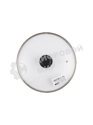 Крышка с ручкой стеклянная MALLONY 28 см., с метал/обод, паровыпуск, низ. (987019)