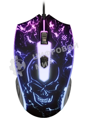 Мышь проводная Defender Overmatch GM-069 черный, 2400 dpi, USB, кнопки - 4