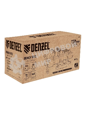 Тиски слесарные Denzel BVH-150 150 мм, поворотные, стальная направляющая, с наковальней