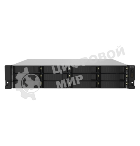 Сетевое хранилище без дисков SMB QNAP TS-1232PXU-RP-4G 12-Bay quad-core 64-bit AL324 1.7 GHz rackmount NAS with 250W redundant PSU, 4Gb DDR4 UDIMM RAM (max 1x16GB), SATA 6Gb/s, 2x 10GbE SFP+ LAN, 2x2.5 GbE LAN, 1x PCIe Gen2 x2 slot. W/o RAIL-B02