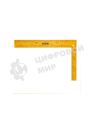 Угольник Denzel стальной, 200 мм х 300 мм, ультрафиолетовая печать (измерительная шкала)