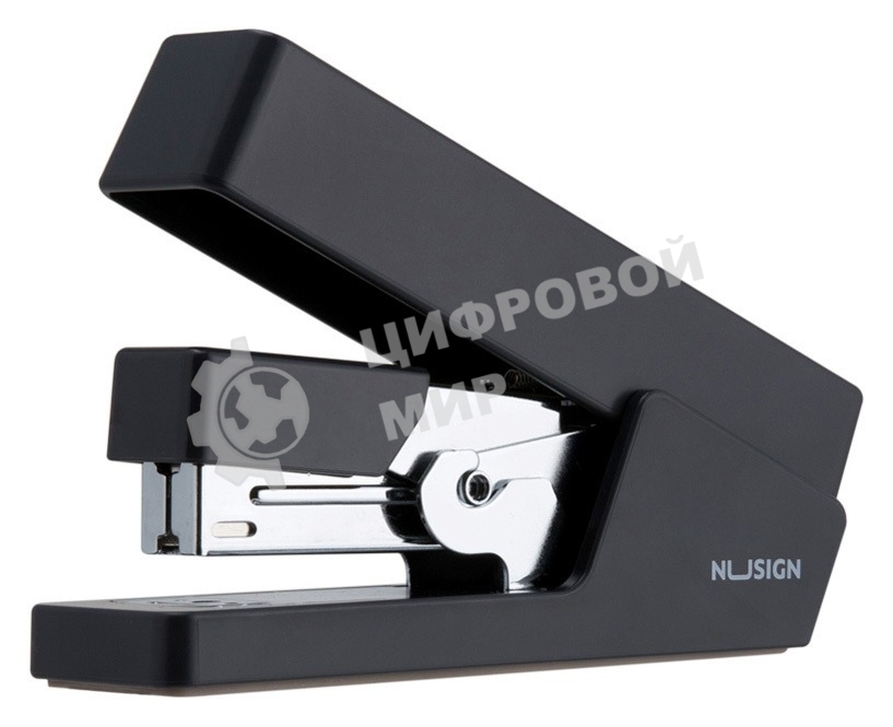 Степлер Deli ENS081BLACK Nusign 24/6 26/6 (25листов) черный 100скоб коробка