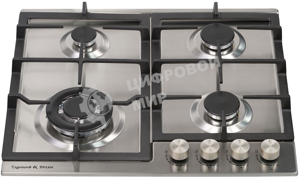 Газовая варочная панель Zigmund & Shtain G 14.6 S независимая, нержавеющая сталь