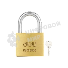 Замок навесной Deli DL508906 латунный, 50мм