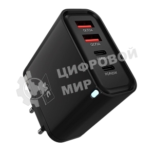 Сетевое зарядное устройство MORE CHOICE NC95 2USB+2Type-C 3.0A PD 65W, черный