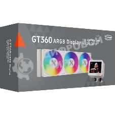 Система охлаждения PCCooler GT360 ARGb Display WH (310W, 360мм, LED temp., белый, ARGb/Fans: 3x120мм, 99CFM, 41.5dBA, 3000RPM/Pump 15dBA, 2600RPM, Rad thickness 27мм/S: 1851, 1700, 1200, 115X, AM5, AM4)