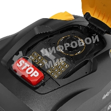 Робот-газонокосилка Denzel Grass Master 1000, ультразвуковой датчик, 3 Ач, LCD дисплей, Wi-Fi