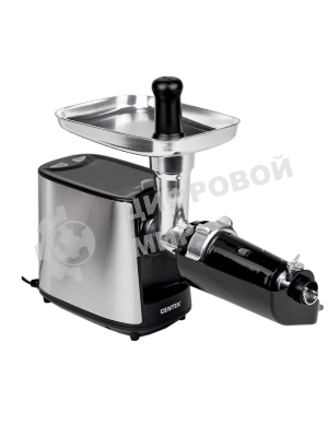 Мясорубка электрическая Centek CT-1617 Juice серебристый, 2000 Вт, 2.0 кг/мин, реверс, защита от перегрузки, насадки - 5