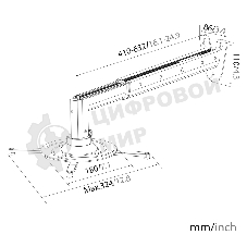 Кронштейн для проектора Cactus CS-VM-PR05BL-BK черный макс.10кг настенный и потолочный поворот и наклон