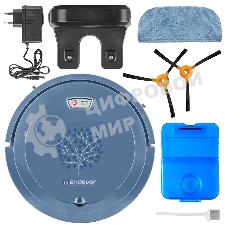 Робот-пылесос Endever Spectre-88 голубой, 1500 мА/ч Li-ion, уборка сухая/влажная, пылесборник контейнер 0.4 л