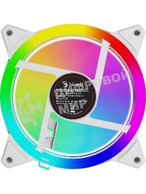 Вентилятор для корпуса Bloody BD-CF120ARGb4 ARGb белый, 120 мм, 1600 об/мин, 26 дБ, 4 pin
