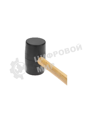 Киянка резиновая Kranz KR-12-8144 680 г, черная резина, деревянная рукоятка