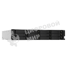 Сетевое хранилище без дисков SMB QNAP TS-1232PXU-RP-4G 12-Bay quad-core 64-bit AL324 1.7 GHz rackmount NAS with 250W redundant PSU, 4Gb DDR4 UDIMM RAM (max 1x16GB), SATA 6Gb/s, 2x 10GbE SFP+ LAN, 2x2.5 GbE LAN, 1x PCIe Gen2 x2 slot. W/o RAIL-B02