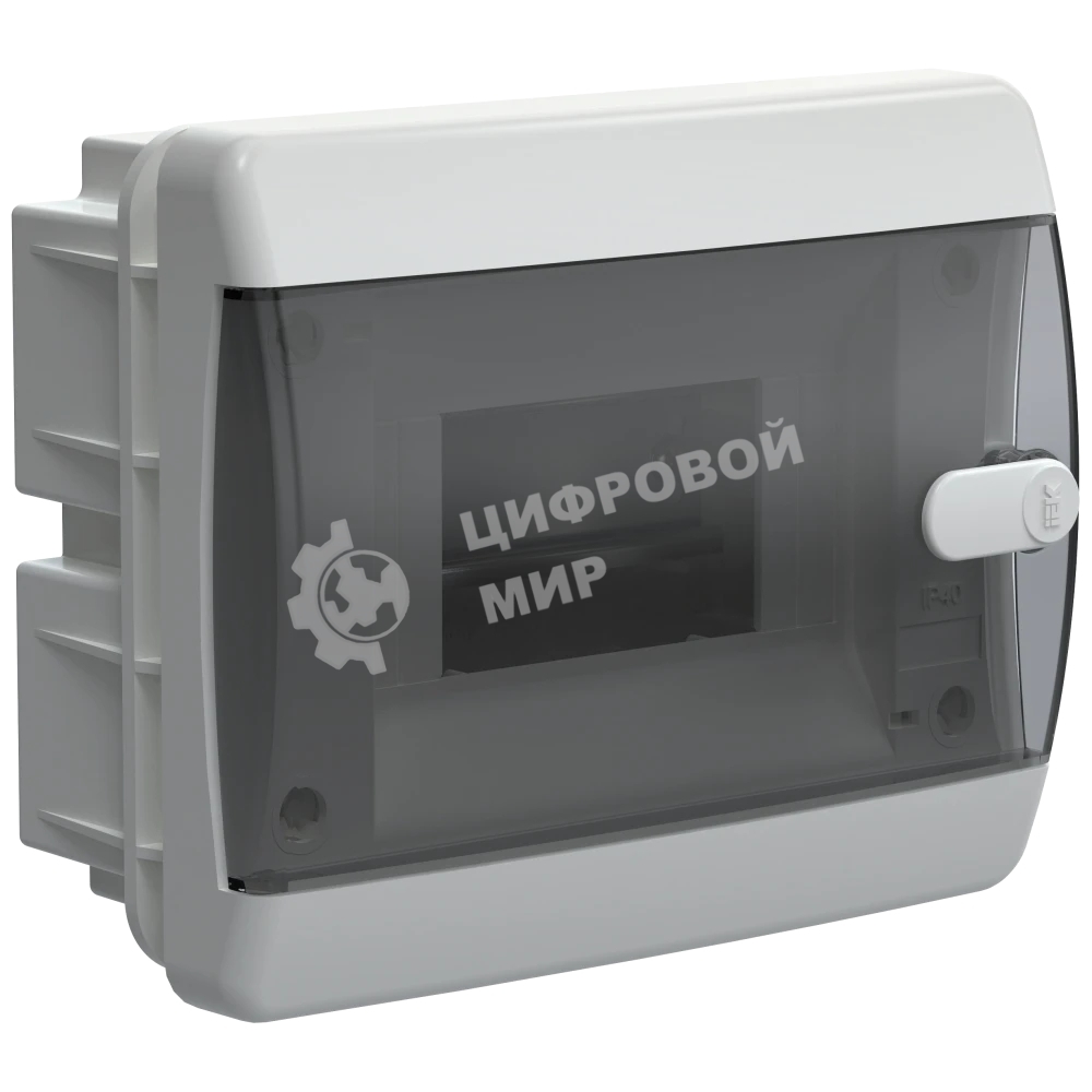 Корпус пластиковый IEK UNION Compact UIC-KP12-V-06-41-K01 ЩРВ-П-6 IP41 черная прозрачная дверь
