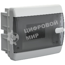 Корпус пластиковый IEK UNION Compact UIC-KP12-V-06-41-K01 ЩРВ-П-6 IP41 черная прозрачная дверь