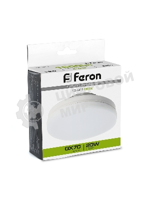 Лампа светодиодная Feron LB-473 LED 20Вт GX70 белый таблетка