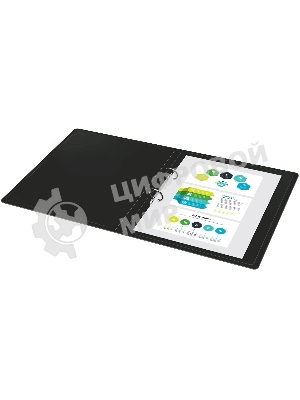 Папка на 2-х кольцах Silwerhof Eco A4, пластик, 0.5мм, черный