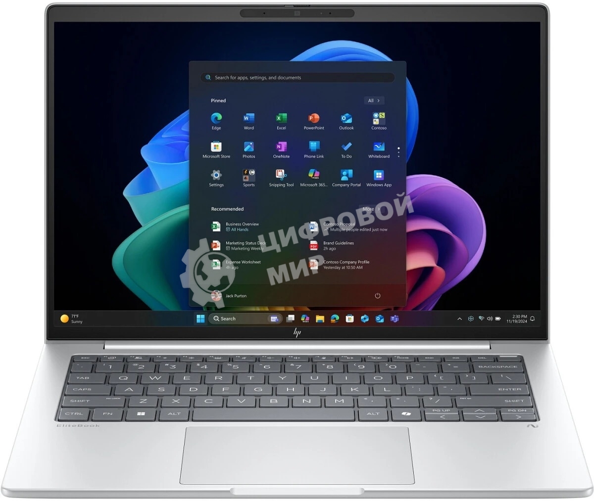 Ноутбук EliteBook 8 G1i 14 C15A6ET UMA Ultra 7 255U 8 14 inch G1i/14.0 WUXGA UWVA 300 WWAN 5MP IR ISP+ 60Hz bnt Panel/16Gb (1x16Gb) DDR5 5600 SO-DIMM Memory/512Gb PCIe NVMe Value/Dual AryMic 5MP USB2 IR AI WFOVCamera/Clickpad